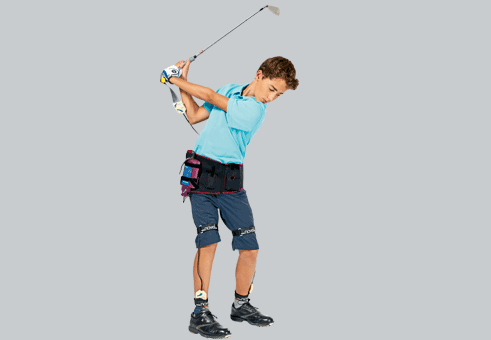 playing golf (loadsol, pedar)